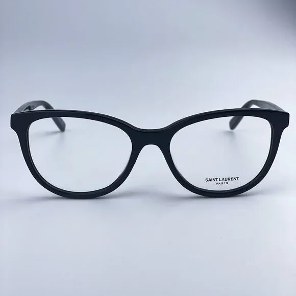 SALE! NEW Saint Laurent SL504 001 Shiny Black Cat Eye Women Eyeglasses - Picture 3 of 12